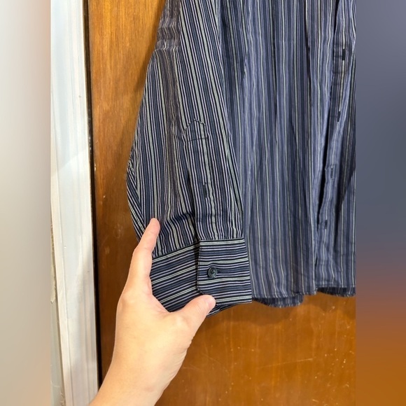 CONCEPTS by Claiborne Button Up Shirt Men's Size X-Large Long Sleeve Striped - Picture 6 of 7